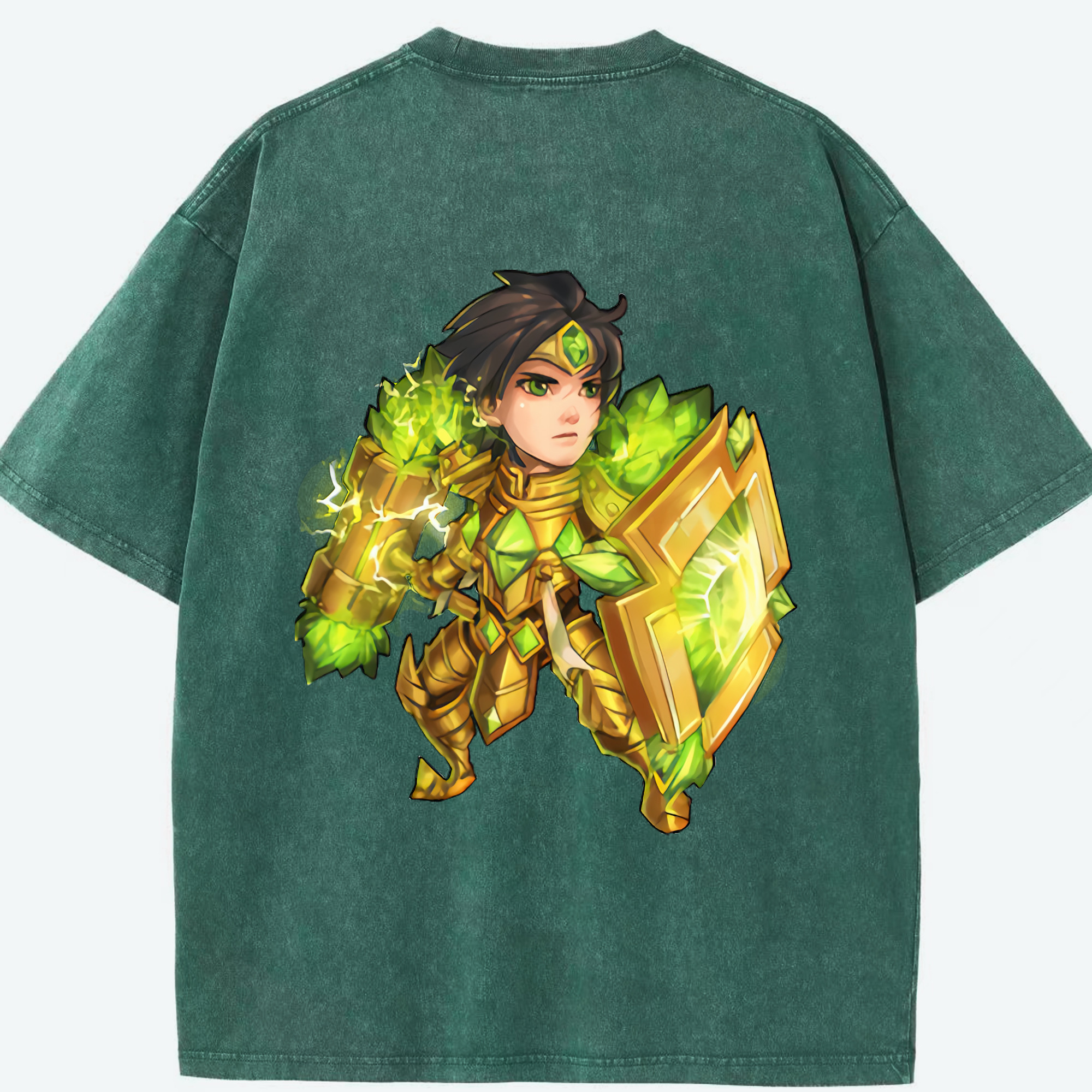 リーグ・オブ・レジェンド League of Legends LOL 綿100% ヴィンテージ風 半袖Tシャツ（背面プリント）